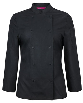 Ladies L/S Snap Button Chefs Jacket