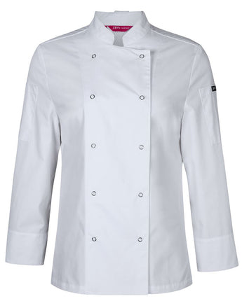 Ladies L/S Snap Button Chefs Jacket