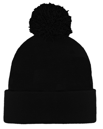 Cuffed Knitted Pom Pom Beanie