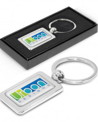 Rectangular Metal Key Ring