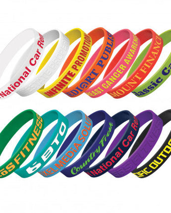 Silicone Wrist Band - Embossed